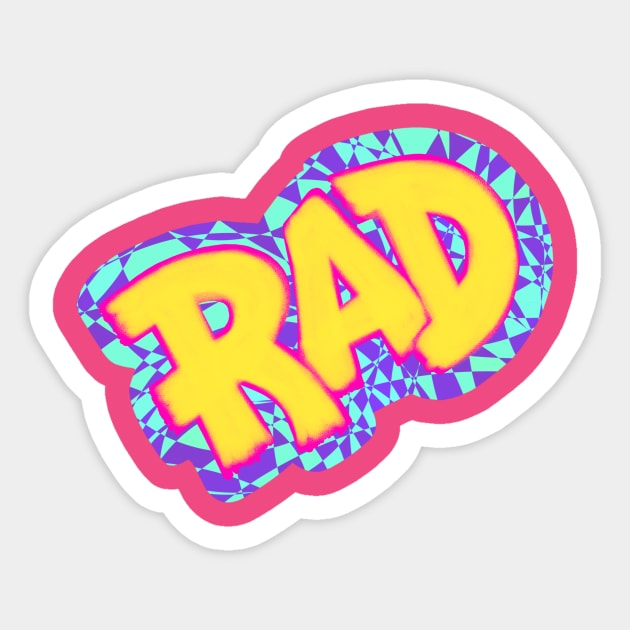 The 80s are Rad Sticker by sycamoreapparel